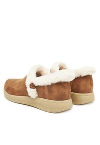 skechers - Skechers Kapcie Cozy Escape 168114/CSNT Brązowy. Kolor: brązowy. Materiał: skóra