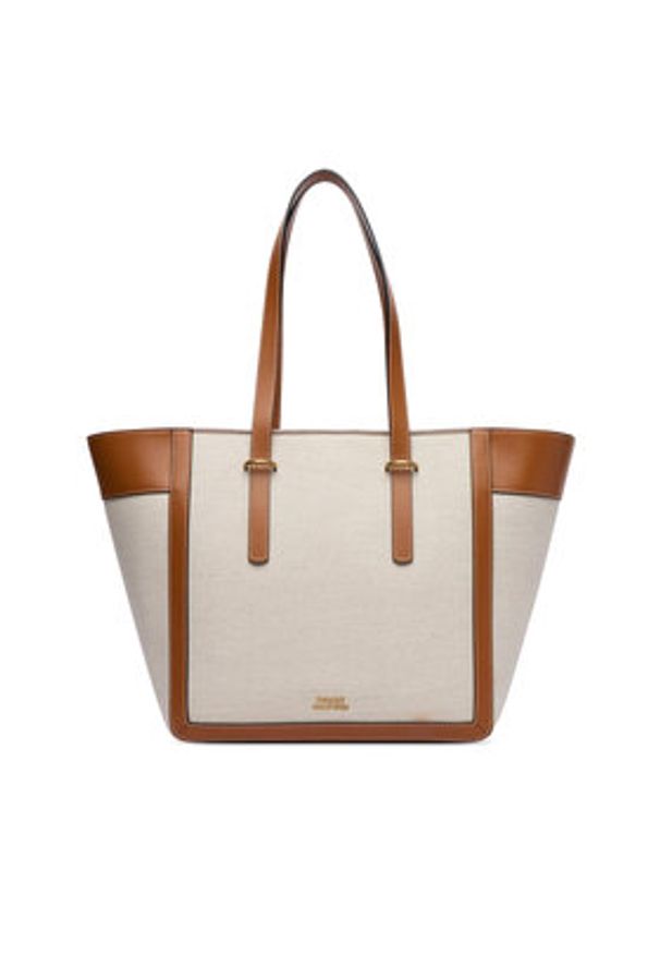 TOMMY HILFIGER - Tommy Hilfiger Torebka Th Script Tote Canvas AW0AW18829 Kremowy. Kolor: kremowy