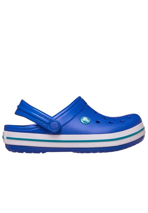 Klapki dziecięce Crocs Crocband Clog 207006-4PI - niebieskie. Kolor: niebieski. Materiał: materiał. Sezon: lato. Styl: młodzieżowy