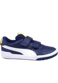 Buty do chodzenia dla dzieci Puma Multiflex SL V PS. Zapięcie: rzepy. Kolor: niebieski, wielokolorowy. Materiał: materiał, syntetyk. Szerokość cholewki: normalna. Sport: turystyka piesza