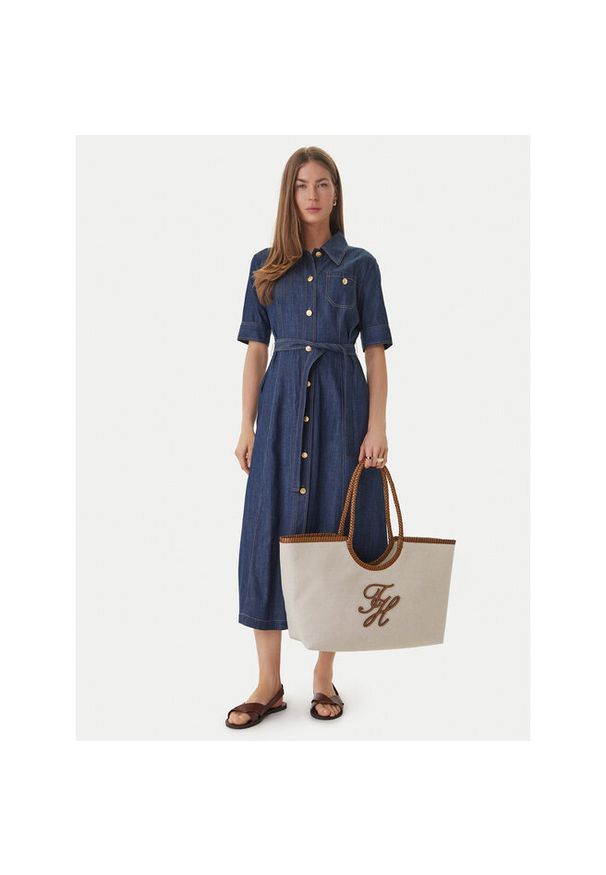 TOMMY HILFIGER - Torebka Tommy Hilfiger. Kolor: beżowy