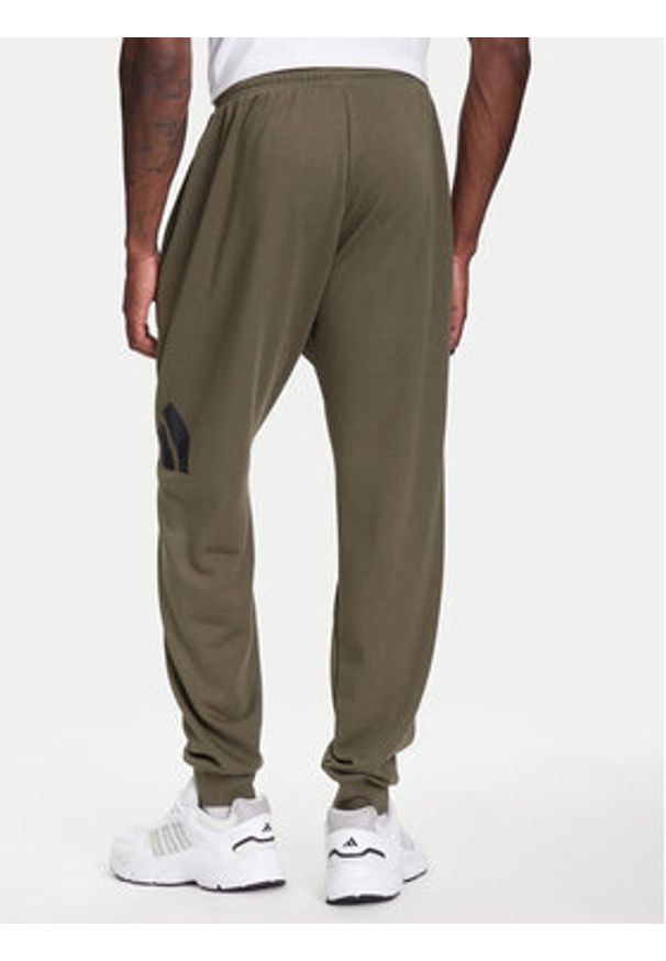 Adidas - adidas Spodnie dresowe Essentials Big Logo JE8970 Khaki Regular Fit. Kolor: brązowy. Materiał: bawełna, syntetyk