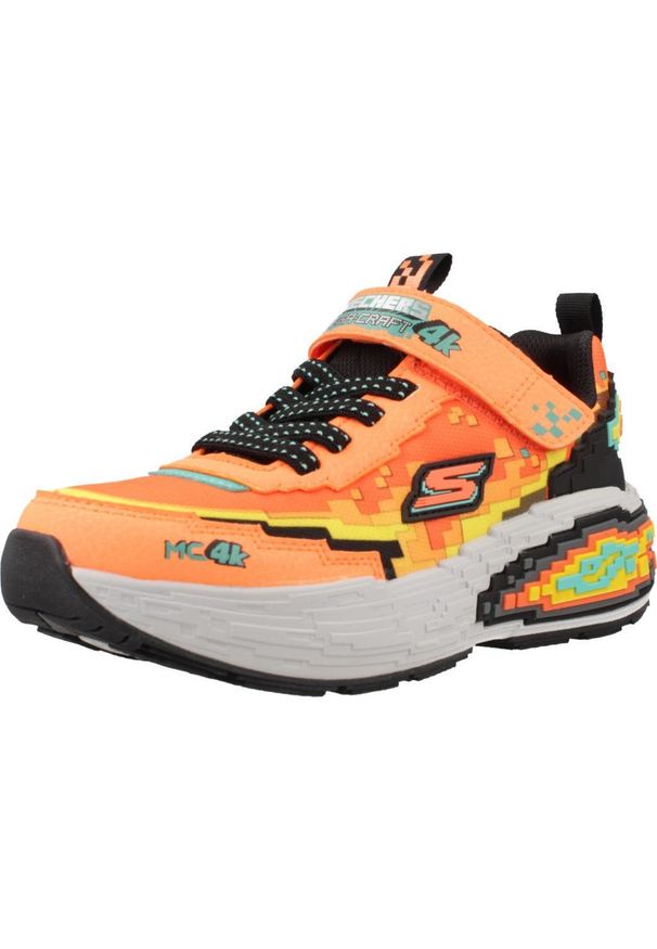 skechers - Tenisówki Skechers Model Mega-craft 4k Kolor Pomarańczowy. Kolor: pomarańczowy. Materiał: materiał. Model: Skechers Sport. Sport: turystyka piesza