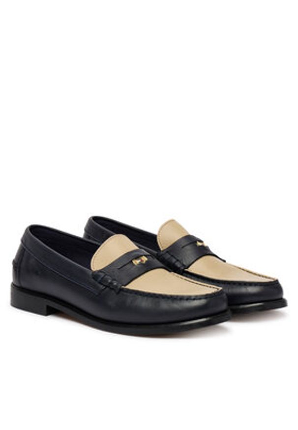 TOMMY HILFIGER - Tommy Hilfiger Mokasyny Penny Crust FM0FM05836 Granatowy. Kolor: niebieski. Materiał: skóra