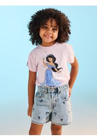 Sinsay - Bawełniane szorty jeansowe z efektem sprania - niebieski. Kolor: niebieski. Materiał: jeans, bawełna #1