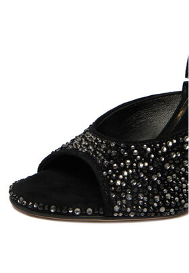 Eva Minge Sandały EO-ZOYA-LT1985-1 Czarny. Kolor: czarny. Materiał: skóra, syntetyk