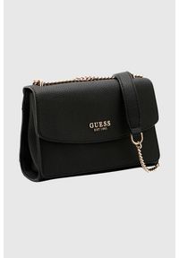 Guess - GUESS Czarna kopertówka damska Calista. Kolor: czarny. Materiał: skórzane #4