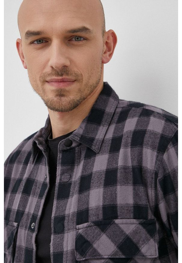 Calvin Klein Jeans koszula bawełniana męska kolor szary relaxed z kołnierzykiem klasycznym. Typ kołnierza: kołnierzyk klasyczny. Kolor: szary. Materiał: bawełna. Styl: klasyczny