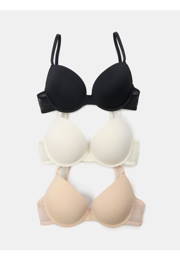 Sinsay - Biustonosz push-up 3 pack - wielobarwny. Rodzaj stanika: push-up