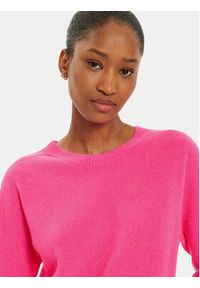 Oui - OUI Sweter 89202 1340108 Różowy Regular Fit. Kolor: różowy. Materiał: wełna #4