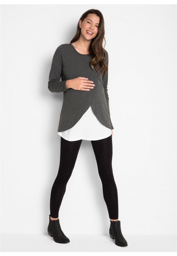 bonprix - Komplet dla kobiet w ciąży i karmiących. Kolekcja: moda ciążowa. Kolor: czarny