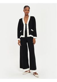 Kontatto Kardigan 3M0258 Czarny Regular Fit. Kolor: czarny. Materiał: wiskoza #5