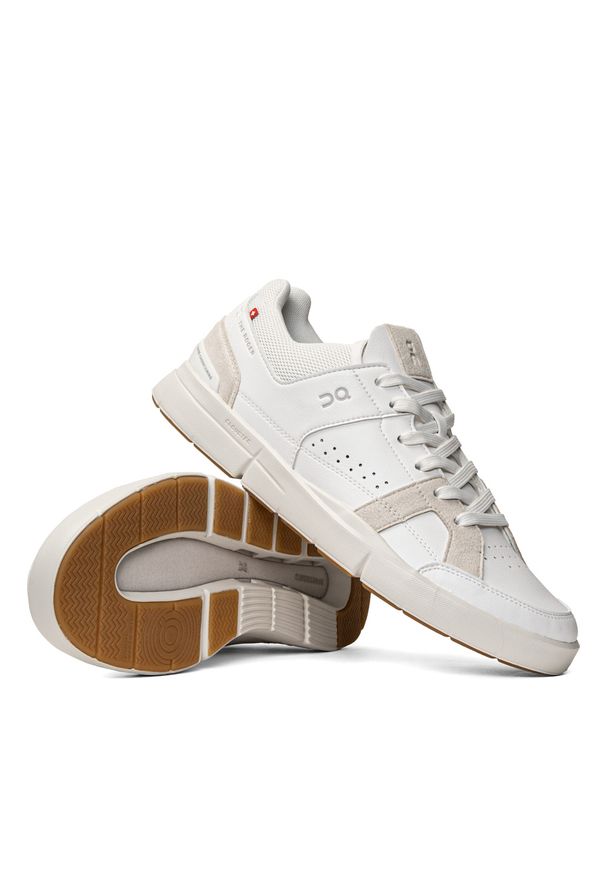 Sneakersy męskie białe On Running The Roger Clubhouse. Okazja: na co dzień. Kolor: biały. Materiał: skóra, materiał. Szerokość cholewki: normalna. Sport: bieganie