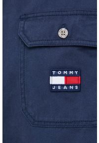 Tommy Jeans Koszula bawełniana DW0DW09771.4890 damska kolor granatowy relaxed z kołnierzykiem klasycznym. Typ kołnierza: kołnierzyk klasyczny. Kolor: niebieski. Materiał: bawełna. Długość rękawa: długi rękaw. Długość: długie. Wzór: gładki. Styl: klasyczny #5
