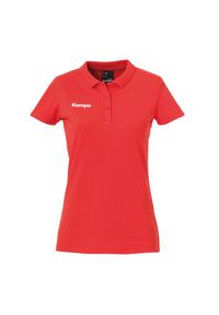 KEMPA - Damska koszulka polo Kempa Basics. Typ kołnierza: polo. Kolor: czerwony. Materiał: materiał