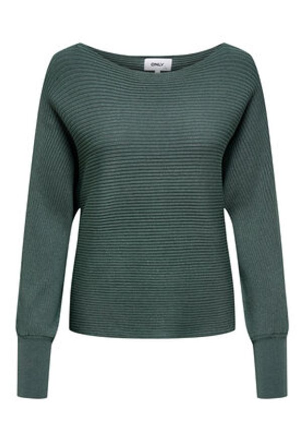 only - ONLY Sweter Adaline 15226298 Zielony Relaxed Fit. Kolor: zielony. Materiał: wiskoza