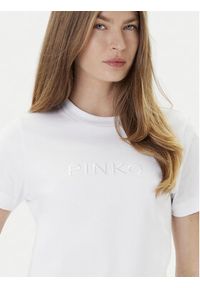 Pinko - PINKO T-Shirt Start 101752 A2RD Biały Regular Fit. Kolor: biały. Materiał: bawełna