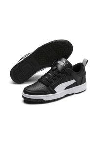 Buty do chodzenia dla dzieci Puma Rebound Layup LO SL JR. Zapięcie: sznurówki. Kolor: biały, wielokolorowy. Materiał: tkanina, materiał, syntetyk. Szerokość cholewki: normalna. Sport: turystyka piesza #1