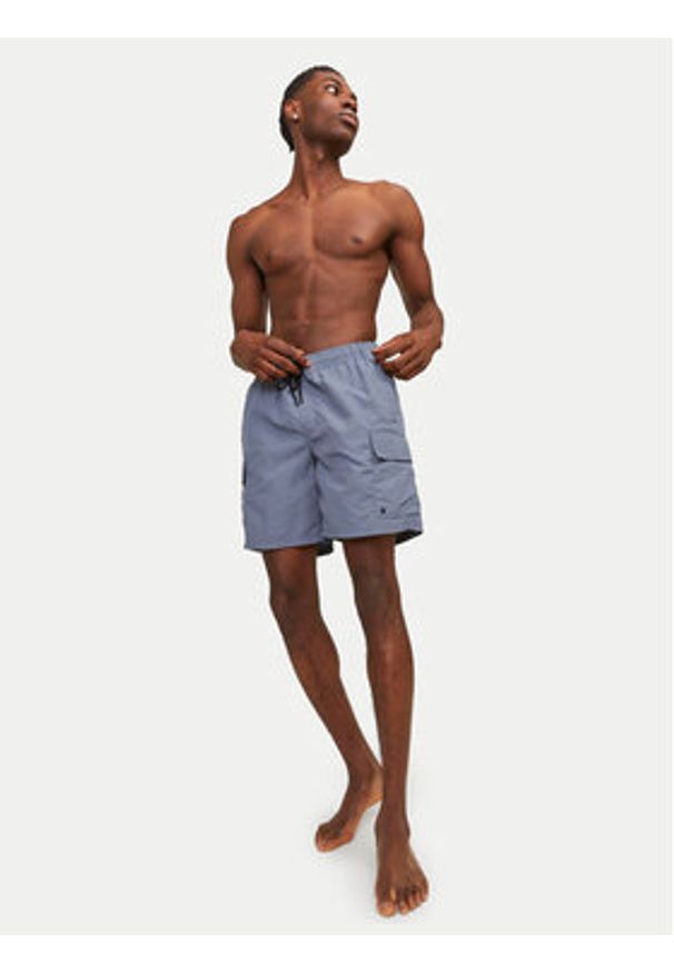 Jack & Jones - Jack&Jones Szorty kąpielowe Jpstfiji 12257214 Niebieski Regular Fit. Kolor: niebieski. Materiał: syntetyk