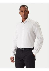 TOMMY HILFIGER - Tommy Hilfiger Koszula MW0MW41660 Biały Slim Fit. Kolor: biały. Materiał: bawełna #1
