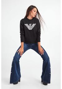 Emporio Armani - Bluza damska EMPORIO ARMANI. Długość: długie. Wzór: aplikacja, nadruk #1