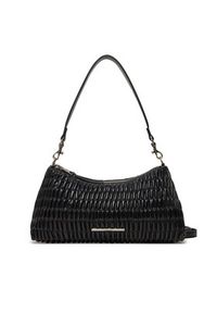 Calvin Klein Jeans Torebka Ruched Layla Shoulder Bag LV04K3088G Czarny. Kolor: czarny. Materiał: skórzane #4