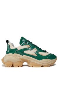 Bronx Sneakersy Platform sneakers 66461B-OA Zielony. Kolor: zielony. Materiał: skóra. Obcas: na platformie #5