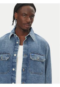 Hugo - HUGO Koszula jeansowa Ebolt 50513853 Granatowy Oversize. Kolor: niebieski. Materiał: bawełna