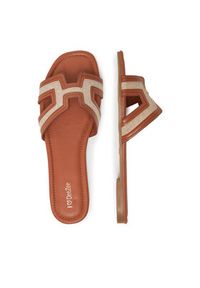 DeeZee Klapki R-28 Brązowy. Kolor: brązowy. Materiał: skóra #5