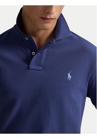 Polo Ralph Lauren Polo 710536856441 Granatowy Slim Fit. Typ kołnierza: polo. Kolor: niebieski. Materiał: bawełna #5