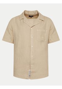 La Martina Koszula YMC025 TL319 Beżowy Regular Fit. Kolor: beżowy. Materiał: len