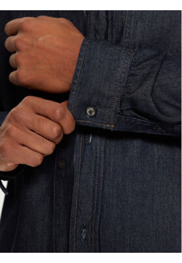 Calvin Klein Jeans Koszula jeansowa J30J326584 Granatowy Regular Fit. Kolor: niebieski. Materiał: bawełna
