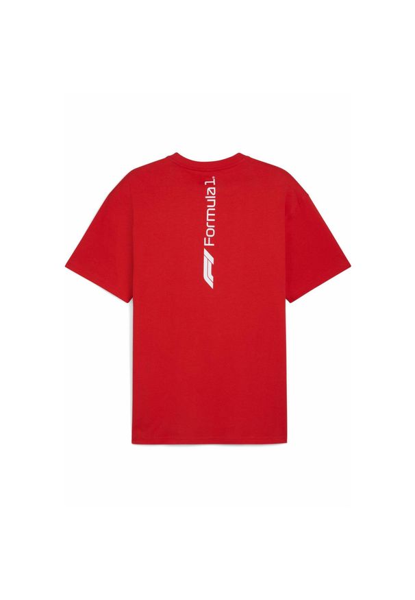 Puma - Męska koszulka F1® ESS+ o luźnym kroju z grafiką PUMA Pop Red. Kolor: czerwony
