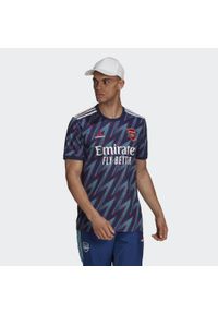 Adidas - Trzecia koszulka Arsenal 2021/22. Kolor: niebieski. Sport: piłka nożna