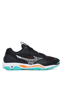Mizuno Buty halowe Wave Stealth 6 X1GA2430 Czarny. Kolor: czarny. Materiał: skóra. Model: Mizuno Wave #1