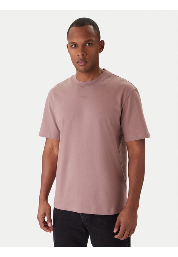 Hugo - HUGO T-Shirt Dapolino 50488330 Beżowy Relaxed Fit. Kolor: beżowy. Materiał: bawełna