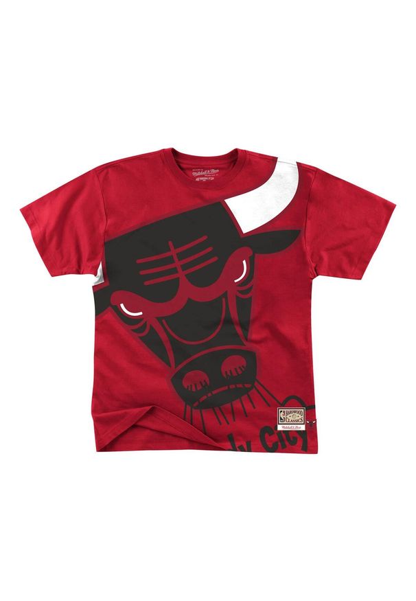 Mitchell & Ness - Koszulka Chicago Bulls big face bulls. Kolor: czerwony. Sport: koszykówka