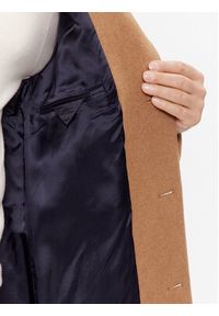 TOMMY HILFIGER - Tommy Hilfiger Płaszcz wełniany MW0MW32963 Brązowy Regular Fit. Kolor: brązowy. Materiał: wełna #4