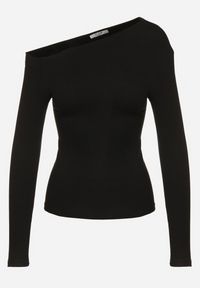 Born2be - Czarna Wiskozowa Bluzka z Asymetrycznym Dekoltem Clatide. Okazja: na spotkanie biznesowe, do pracy. Kolor: czarny. Materiał: wiskoza. Styl: biznesowy, elegancki #5