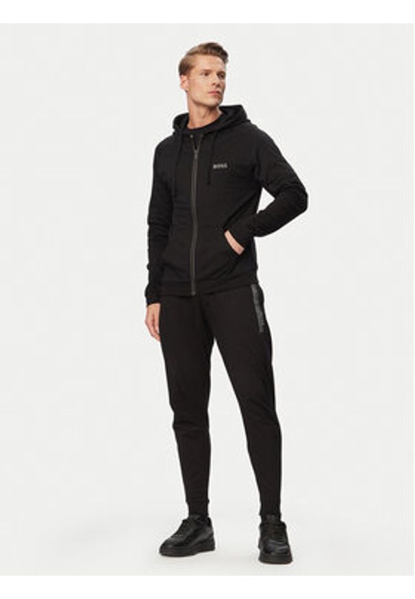 BOSS Spodnie dresowe Authentic 50554784 Czarny Regular Fit. Kolor: czarny. Materiał: bawełna
