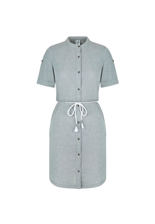 GLOMEX - Sukienka letnia Loap Nury damska M — 100% bawełna. Kolor: fioletowy. Materiał: bawełna. Sezon: lato. Typ sukienki: sportowe. Styl: sportowy