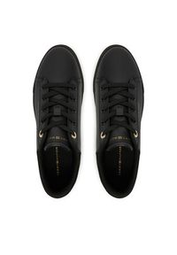TOMMY HILFIGER - Tommy Hilfiger Sneakersy Casual Cupsole Sneaker FW0FW09020 Czarny. Okazja: na co dzień. Kolor: czarny. Materiał: skóra #5