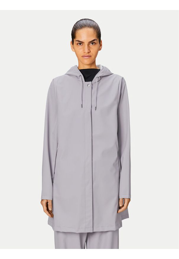 Rains Kurtka przeciwdeszczowa A-line W Jacket W3 18050 Szary Regular Fit. Kolor: szary. Materiał: syntetyk