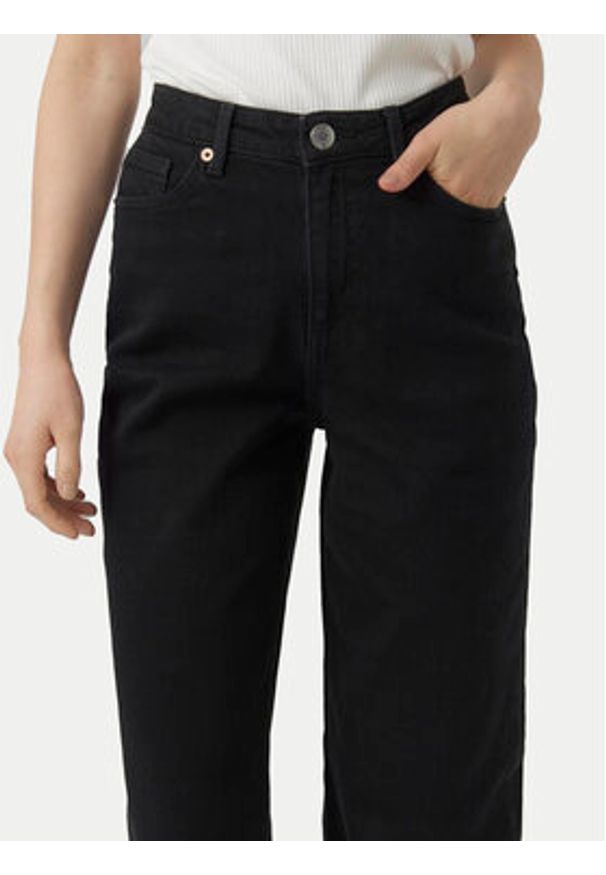 Vero Moda Jeansy Tessa 10290541 Czarny Wide Leg. Kolor: czarny