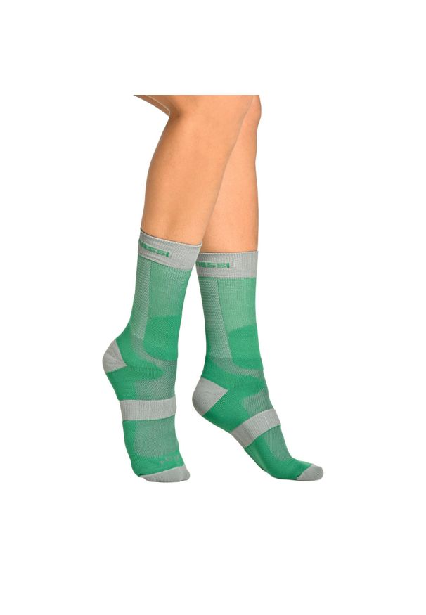 NESSI SPORTSWEAR - Skarpetki Sportowe Unisex Nessi Sportswear Trail X Termoaktywne. Kolor: zielony, wielokolorowy, szary