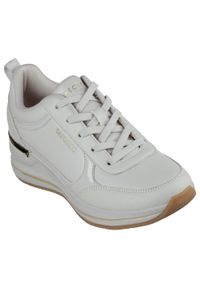 skechers - Kapcie SKECHERS 177345S Beżowy. Kolor: biały. Materiał: syntetyk, tkanina