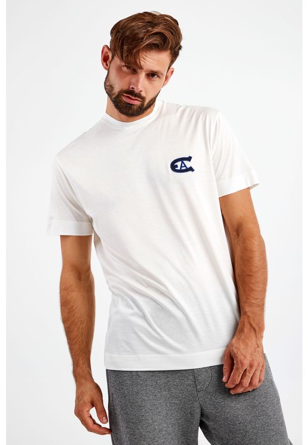 Emporio Armani - T-SHIRT EMPORIO ARMANI. Wzór: haft