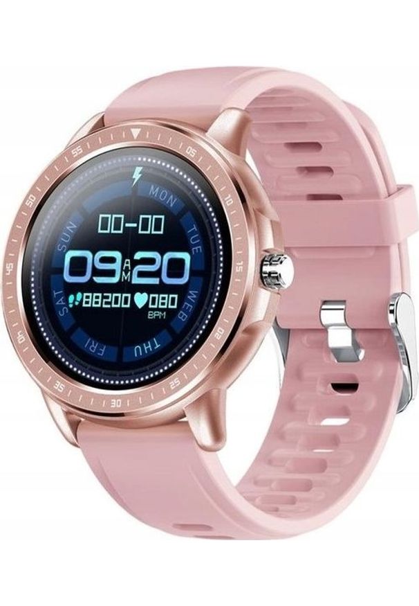 ZAXER - Smartwatch Zaxer ZF19 Różowy. Rodzaj zegarka: smartwatch. Kolor: różowy