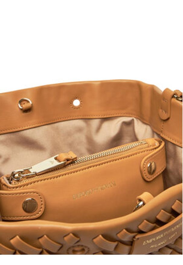 Emporio Armani Torebka EW000361 AF12762 U6164 Brązowy. Kolor: brązowy. Materiał: skórzane