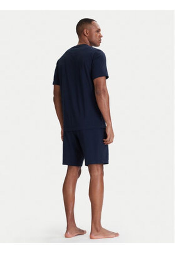 Emporio Armani Underwear Piżama EM000400 AF18881 MB143 Granatowy Regular Fit. Kolor: niebieski. Materiał: bawełna